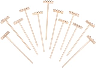 Luxshiny 12pcs Sand Rake Miniature Tools Outdoor Tools Japanese Tools Sand Table Tools Sand Garden Rake Sand Zen Garden Tools Mini Rake for Sandbox Sand Table Mini Rake Mini Bamboo Rake Toy