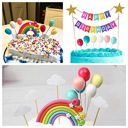 SNOWZAN Regenboog ballonnen wolken taart topper Rainbow Cloud Moon Star ballon taartdecoratie verjaardag taart decoratie… - Image 6