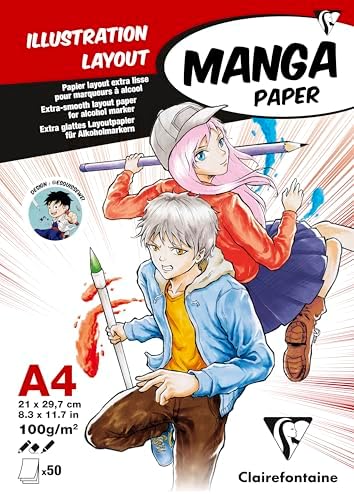Clairefontaine Manga Paper — bloc illustration A4, extra lisse