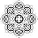 DETAILED MANDALA DESIGN BLACK WHITE Vinyl Decal Sticker Two in One Pack (4 Inches Wide)