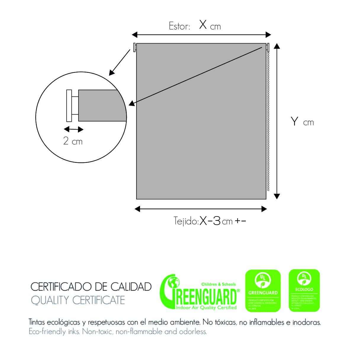 Blindecor Store imprimé Zen Blackout Easyfix Sérénité 55 x 150 cm