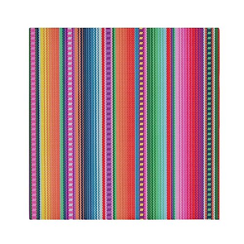 YETTASBIN Mexican Serape Blanket Stripes Cloth Napkins Set of 6, Reusable Washable Oversized Table Napkins for Family Wedding Dinner Party Home Decor, 20 x 20 Inch