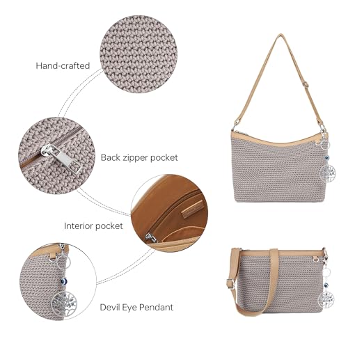 Kiss Sea Crochet Crossbody Bags for Women Small Woven Handbag for Vacation by Kiss Sea - Used condition - Image 5