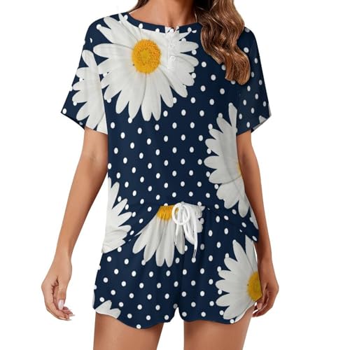 Sleepwear pyjama pour femme ensemble d'été confortable à fleurs