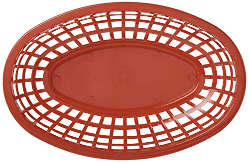 Tablecraft H1074Rwb 6 Piece Classic Oval Plastic Baskets, Red/White And Blue #TOP2