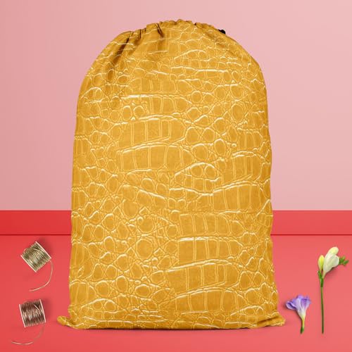 Image of ArtzFolio Crocodile Hide D5 | Reusable Sack Bag | Bag for Gym, Storage, Vegetable & Travel
