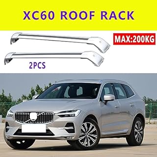 Car Roof Rack for Volvo XC60 2008-2022 Aluminum Alloy Side Bars Cross Rails Roof Rack Luggage Carrier 2Pcs Roof Bars