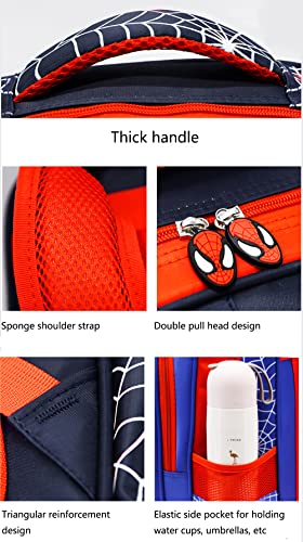 Oncali Toddler School Backpack Comic Hero Elementary Student Schoolbag Waterproof Lightweight Kids Bookbags For Boys Girls 6-12Y(Navy) #TOP2