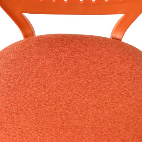 FurnitureR Kompakter Klassenstuhl, ergonomischer Sitz für Schule, Rückenlehne aus atmungsaktivem Netzgewebe, höhenverstellbar, Zeichenzimmerstuhl für Kinder, leicht zu bewegen 360°, Zitrus