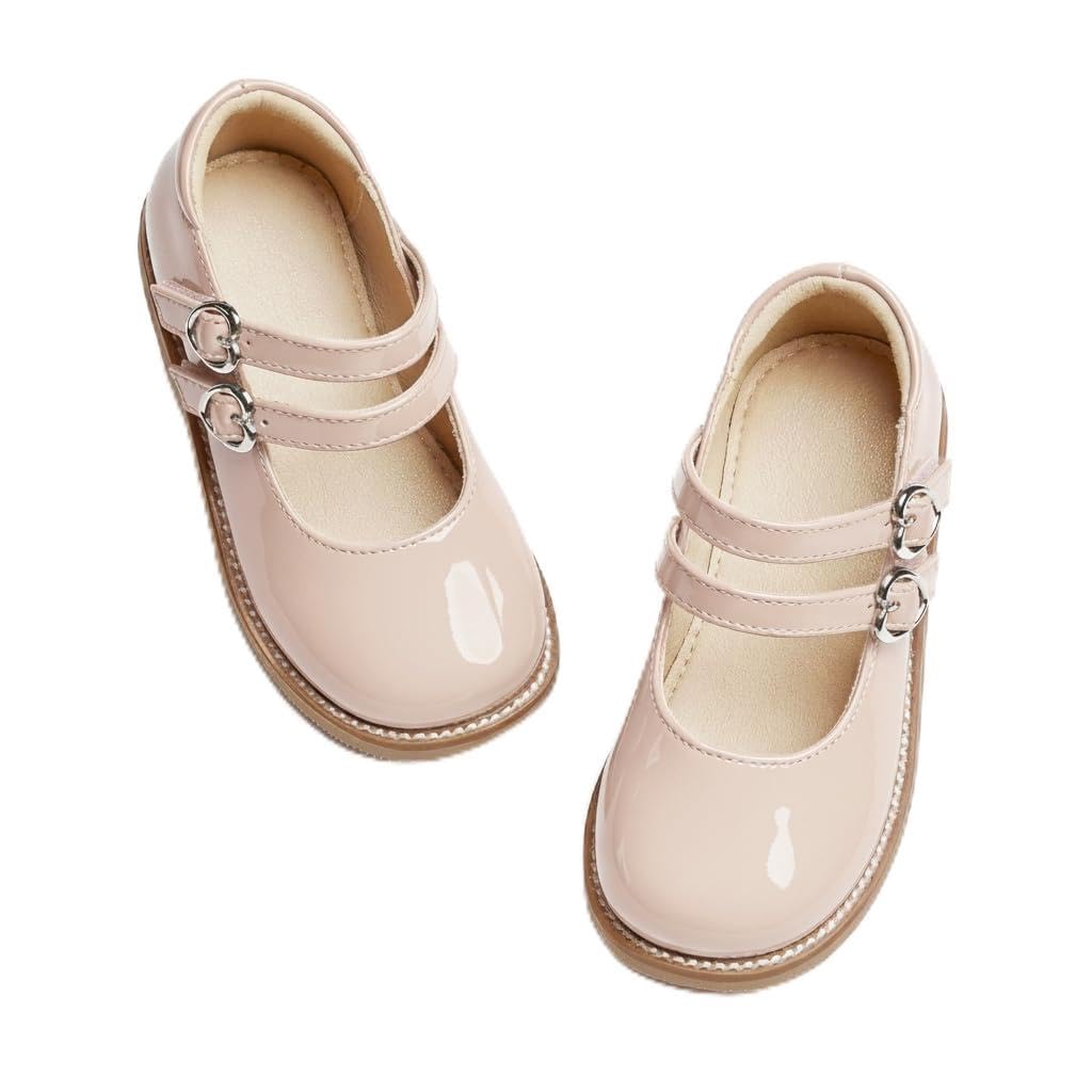 GINFIVE Toddler Girls Mary Jane School Oxford Dress Flat Shoes for Wedding