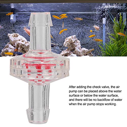 Non-Return Check Valve, 10Pcs Aquarium Air Pump One-Way Inline Check Valve Non Return Fit for Fish Tank(7mm) - Image 2