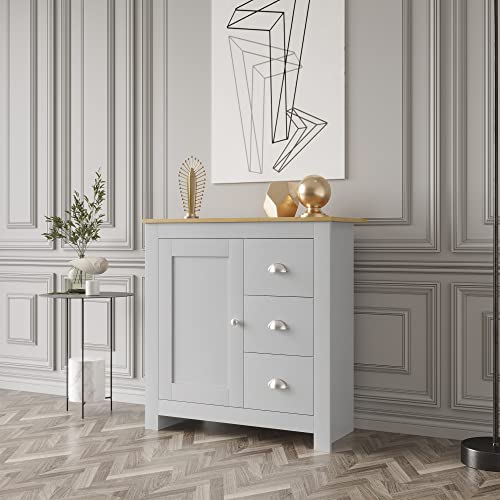 Kitchen Sideboard Cupboard, White High Gloss Dining Room Buffet Storage Cabinet Hallway Living Room Tv Stand Unit Display Cabinet With Drawer And 2 Doors #TOP4