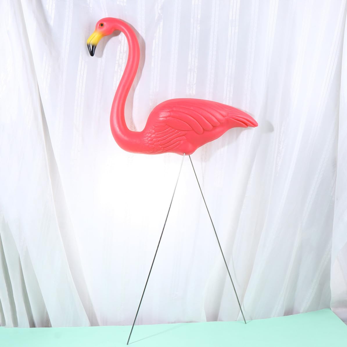 Lifelike Flamingo Gartenfigur Wetterfest, aus Pe, Weihnachten Party