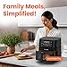 Nutricook Air Fryer 3 Vision, 6qt Large Airfryer, 12 Preset Functions, Air Fry, Roast, Bake, Dehydrate, Reheat and More, Quiet, Non-Stick, Easy to Clean, Black