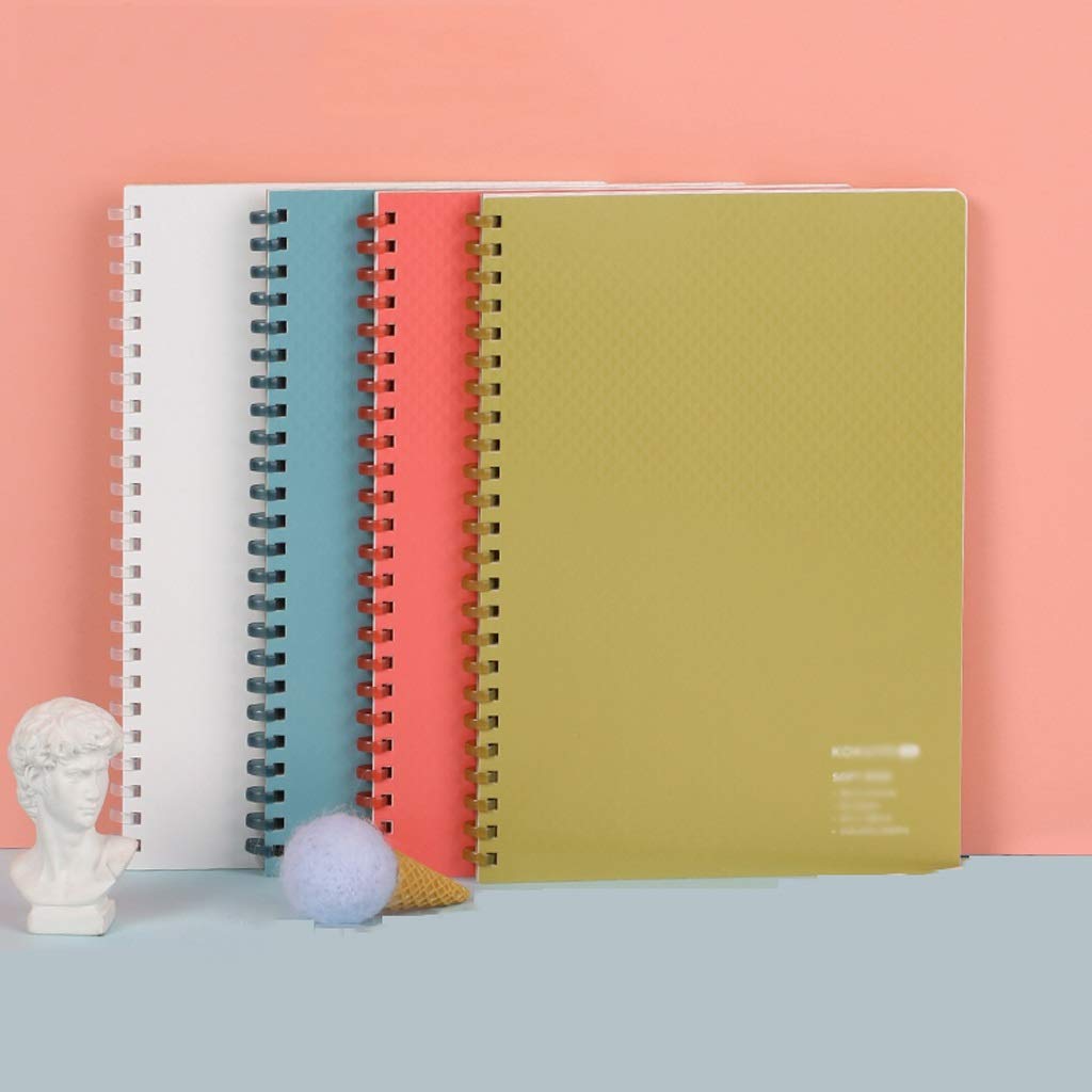 Journal Spiral Hardcover Papier doublé Notebook Papier de Bureau Perfect Perfect Portable Notepad for College Homeschool (Color : White)