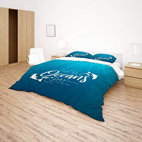 Housse de couette microfibre CHEHONG pour literie douce sans plis