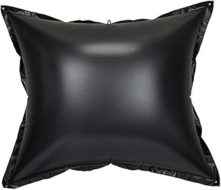 Cojín de invierno para piscina, 120 x 120 cm, color negro, almohada inflable para piscina de invierno, bolsa de aire flotante, cojín de invierno, protección contra heladas