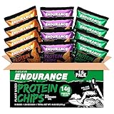Natural Endurance Protein Chips - Nacho Chips, Low Carb Chips, High Protein Snack, Vegan Protein with Avocado Oil, 14g Protein Per Bag, Gluten Free - Nacho Flavor, 1.38 oz Bags (Pack of 12)