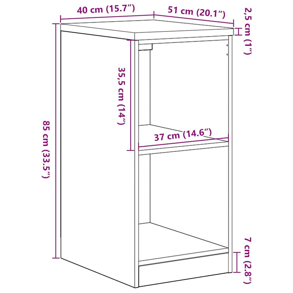 vidaXL Armoire de Rangement de Garage Sonoma Gris 40x51x85 cm Bois pin, Armoire, Armoire à Outils, Armoire Basse, Armoire de Garage