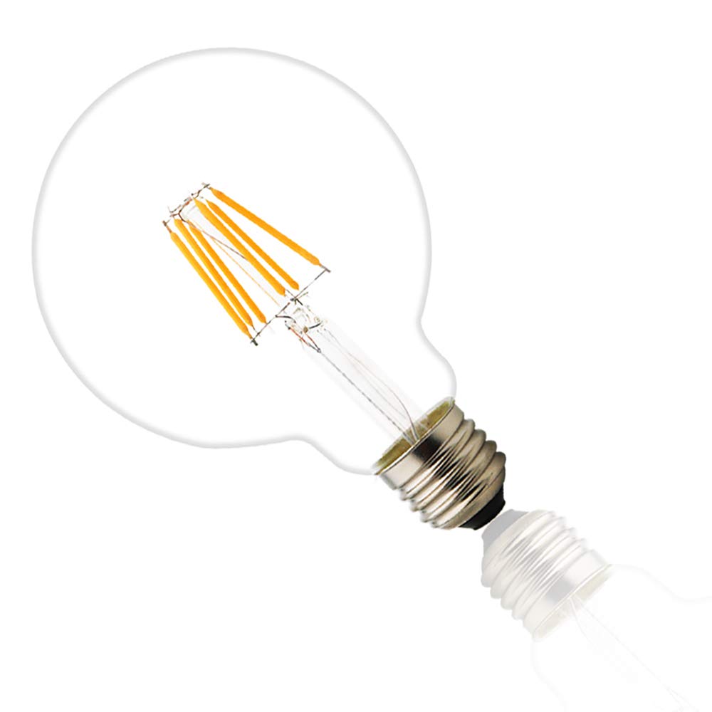 18X E27 Bombillas Edison Retro G95 Bombilla Vintage 6W LED Blanco Cálido 2200k,LED Bombilla Filamento AC 220V
