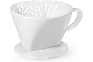 Ceramic Cone Coffee Pour Over Maker with 3 Flat Bottom Holes