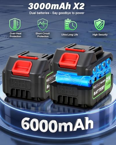 Battery Operated Heater Cordless, Portable Heater Car Window Defroster with Two 3000mAh Rechargeable Battery Powered Heaters with Anti Tilt Design for Cars/Camping/Indoors(60 Minutes Life) - Image 4