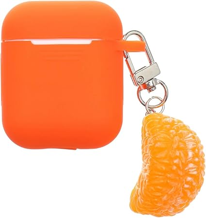 Amazon Onlyou Airpods 第1世代 第2世代 ケース カバー シリコン フルーツ 食べ物 野菜 ドリンク チャーム セット かわいい 韓国 可愛い お洒落 イヤホンケース オレンジ 家電 カメラ オンライン通販