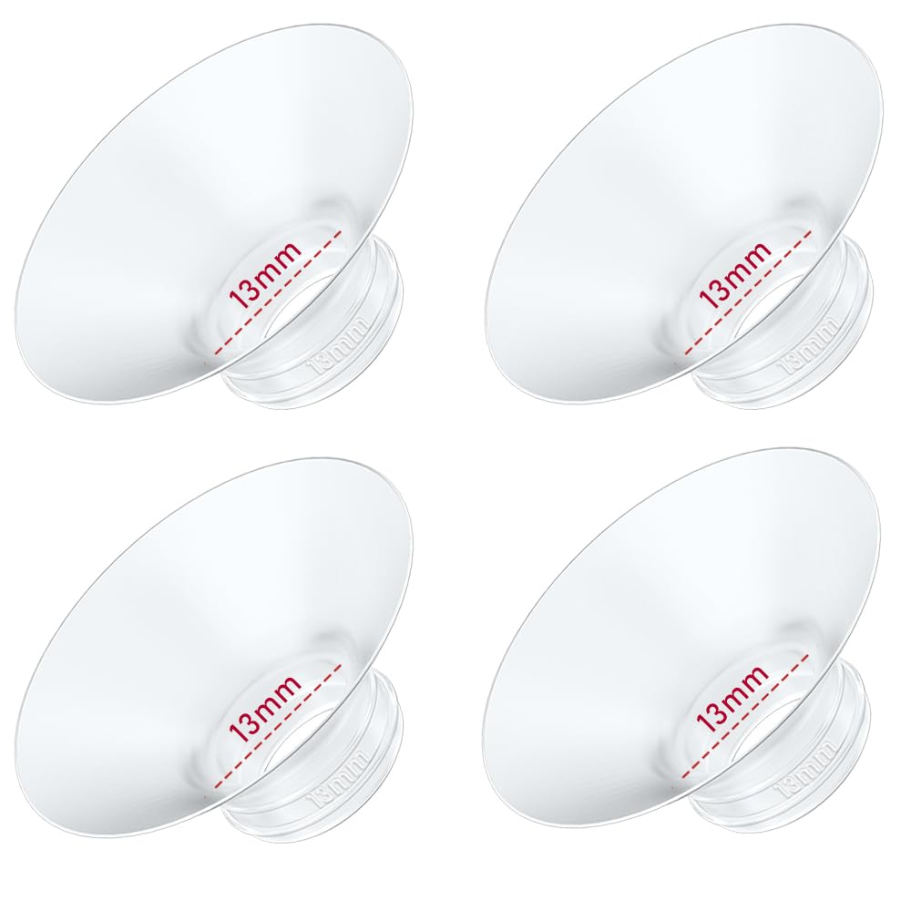 4PC Flange Insert 13mm Compatible with Momcozy M5/M6/M9/S12 Pro/V1 Pro/V1 Pro Breast Pump, Fit for Eufy/Elvie/Medela/Spectra/Lansinoh/NCVI/Lansinoh/