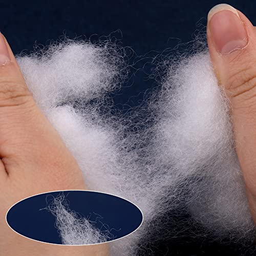 750g/26.4oz White Polyester Fiber Fill, Fluff Stuffing High Resilience Fill Fiber, Stuffing Fiber Filling Material for Stuffed Animals Pillow Cushion Pouf Quilts Paddings Homemade Essentials - Thumbnail 5