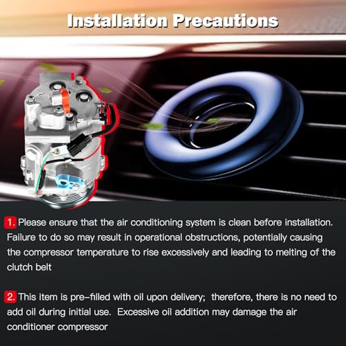 Image of cciyu Air Conditioning Compressor Fit for Honda Civic CR-V for Acura RDX