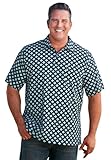KingSize Men's Big & Tall Lightweight Jersey Polo - XL, Navy Geo