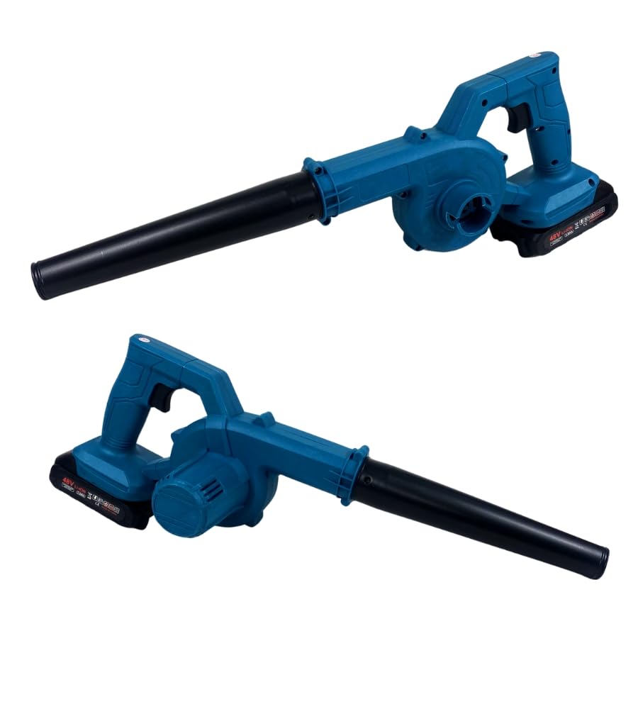 Soffiatore a Batteria, Soffiatore Elettrico Dotato di Doppia Batteria, Soffiatore Foglie, Manutenzione Giardino, Leggero per Prato, Patio, Soffiare Foglie e Polvere