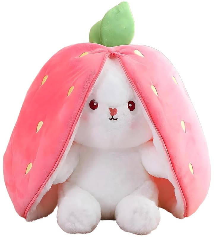 VOIDROP Toys Reversible Zipper Adorable Fruit Bunny Strawberry Rabbit Plushie Toy (Pink) - Height 10.5 Inches (B0D6WBVVTK) Amazon Price History, Amazon Price Tracker