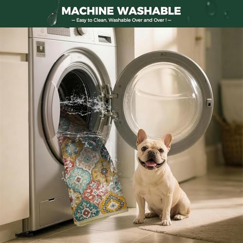 Image of FXW Washable Pee Pads for Dogs, Puppy Pads with Super Absorbent, Specifically Designed for 48inch Cages, 29 inch x 47 inch Rectangle, Beige Gourd, 2 Packs