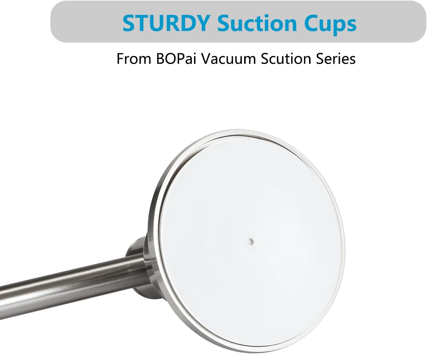 BOPai Extendable Suction Cup Towel Bar 17-28.5", Removeable Shower Door Mat Rod, Brushed Nickel - Image 4