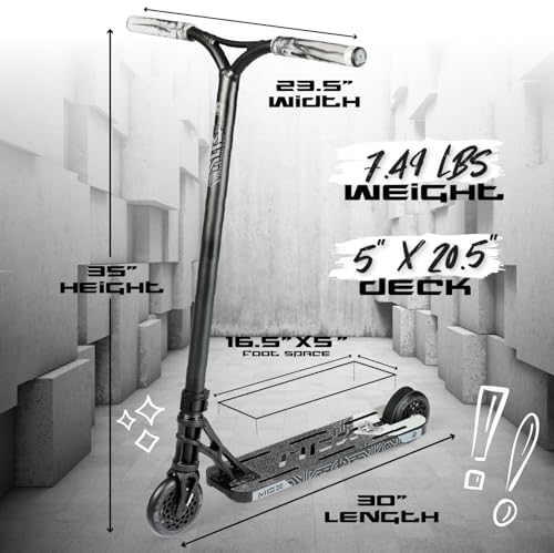 Madd Gear MGP MGX Freestyle Stunt Scooter Extreme Tretroller Kickscooter Roller Stuntscooter (schwarz)