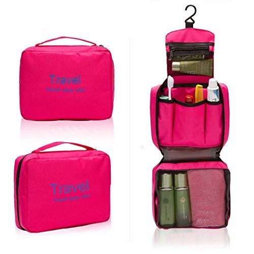 Image of Styleys Canvas Toiletry Bags (Pink S1020)