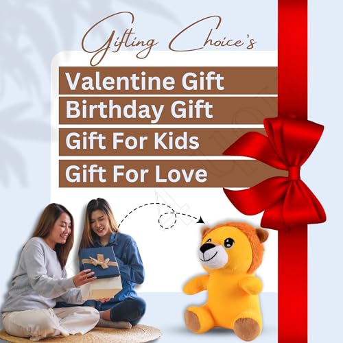 Image of Fun4you Lion Plush Toy - Soft Stuffed Animal for Kids, Adorable Lion Stuffed Toy, Cuddly and Lightweight, Perfect for Gifting, Baby Boys & Girls (Yellow, 25 cm)