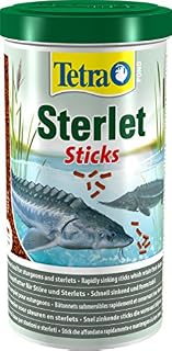 Tetra Pond Sterlet Sticks, Complete Fish Food for Sturgeons and Sterlets, Rapidly Sinking Sticks, 1 Litre