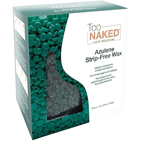 Too Naked Azulene Strip-Free Wax, Medium Transparency Wax, Unisex Salon Wax, 28.8 oz. Cover