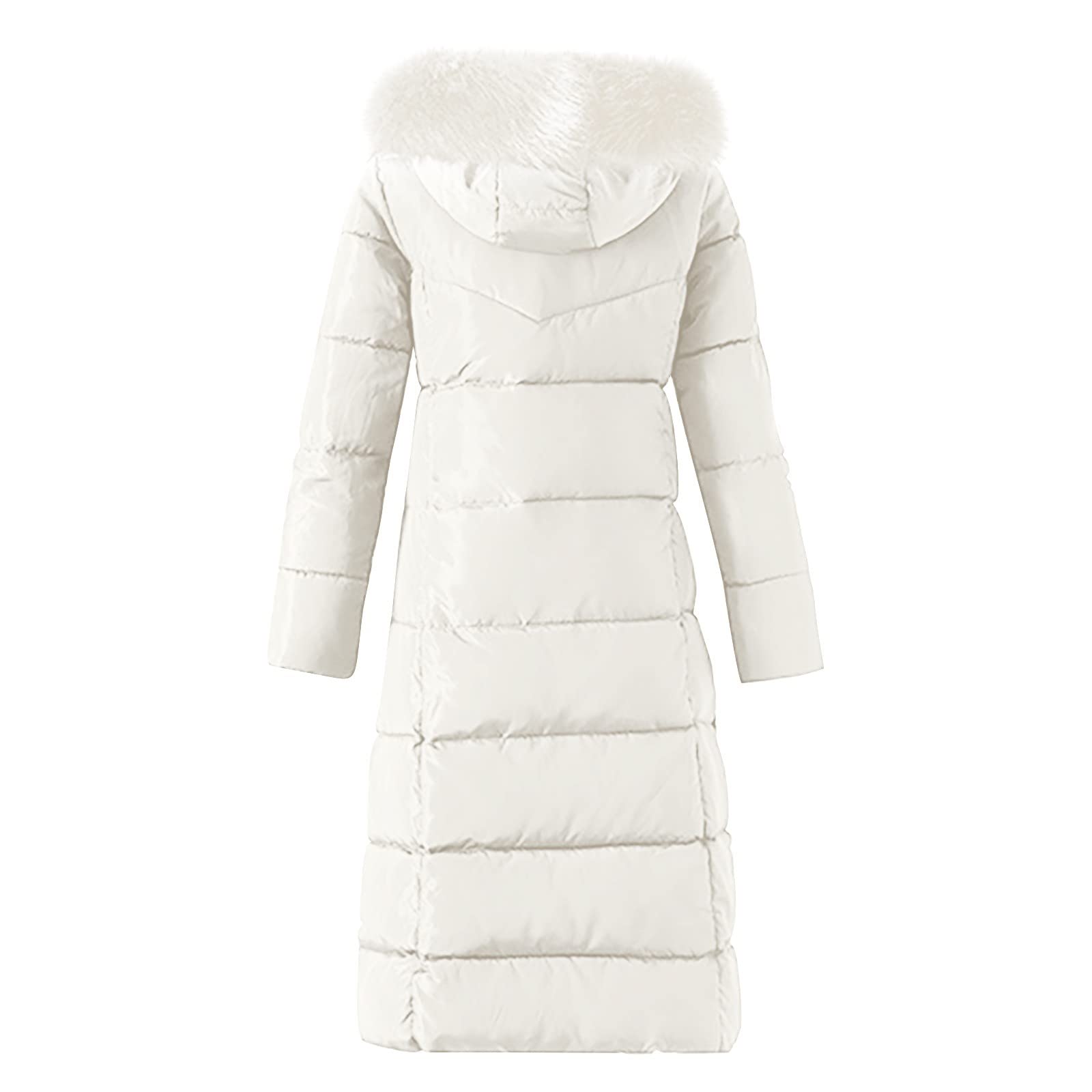 Chaqueta de plumón para mujer, abrigo de plumón cálido, chaqueta larga acolchada ligera para mujer, abrigo de invierno largo y grueso, hasta la rodilla, chaqueta de invierno