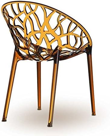 NEUERRAUM Ghost chair Armrest chair Plexiglas. Chic Design, processing, comfortable Seated, For outside and inside Suitable. Illustration in Transparent Amber