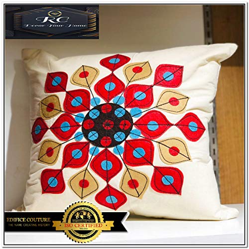 Edifice Couture Jute Cushion Covers Set - Brown, 5 Pieces (15_rc_5p_cshn_cvr_Set_1-Brown)