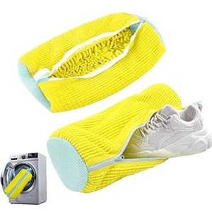 Ajuanbazha 2 Piezas Bolsa Zapatillas Lavadora, Reutilizable Lavar Zapatillas Lavadora, Bolsa Lavadora Zapatillas con Cremallera, Bolsa para Lavar Zapatillas en Lavadora