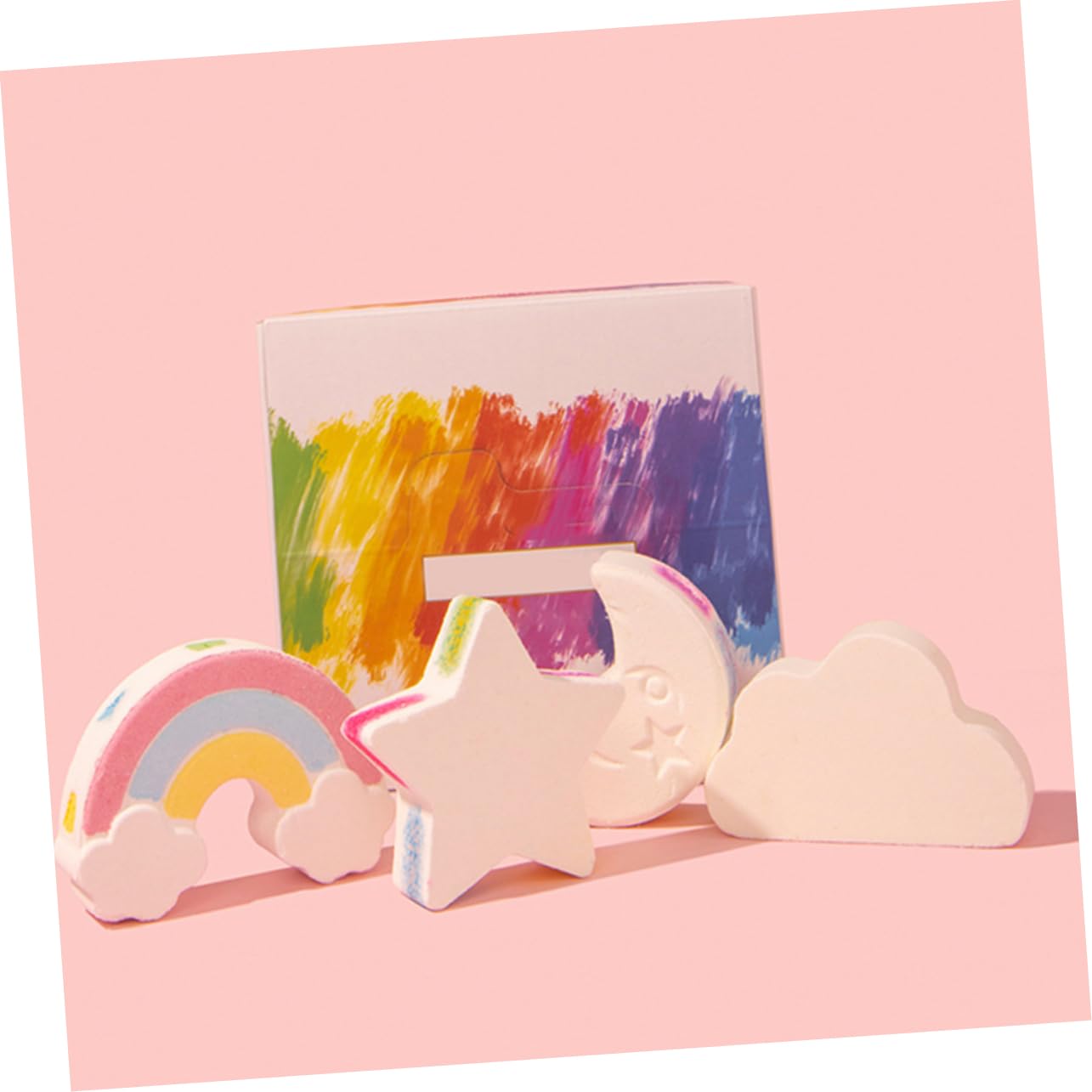 Homoyoyo 4 Stück Teiliges Badebomben mit Aromatische Schaumbad Kleine Niedliche Duftbadebomben Leicht und Tragbar für und Familie