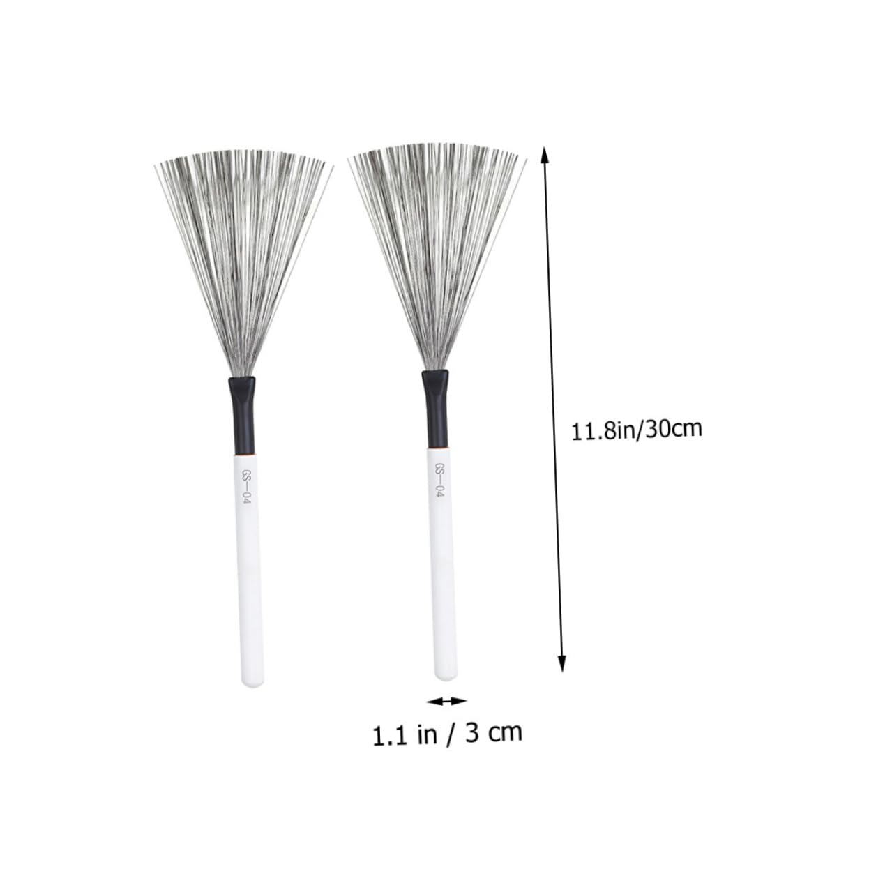 ifundom Beginner Snare Drum Brush Portable Drum Wire Brush Wooden Handle for Students