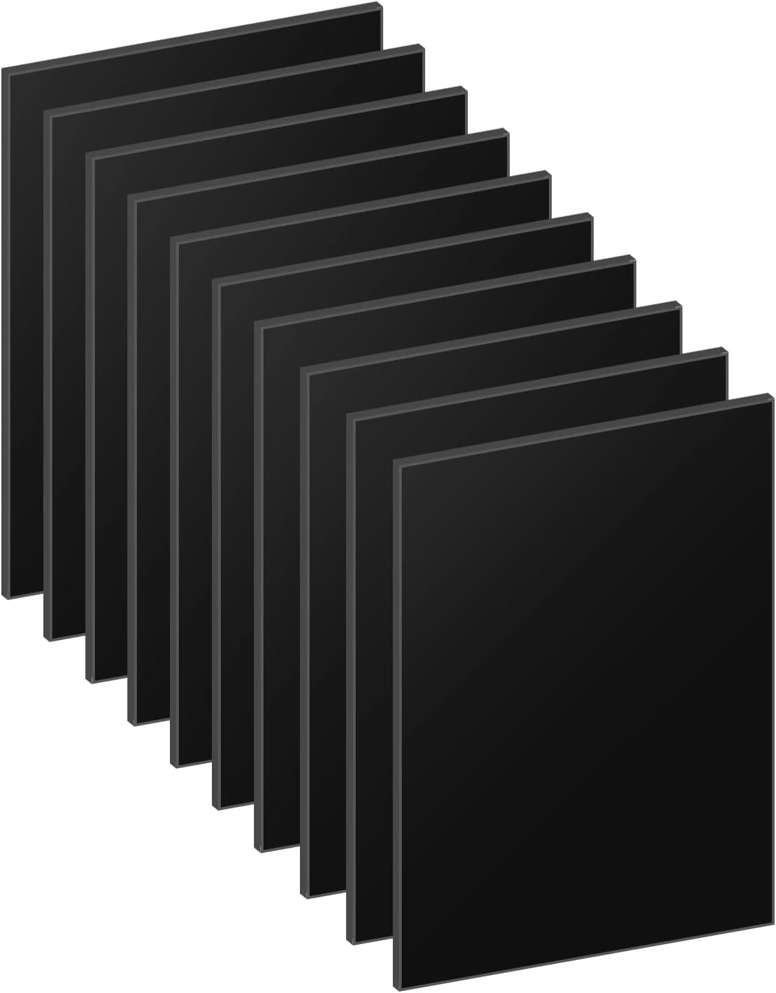 DRERIO 10 Pcs Acrylic Sheets Black Acrylic Blanks Square Acrylic Discs