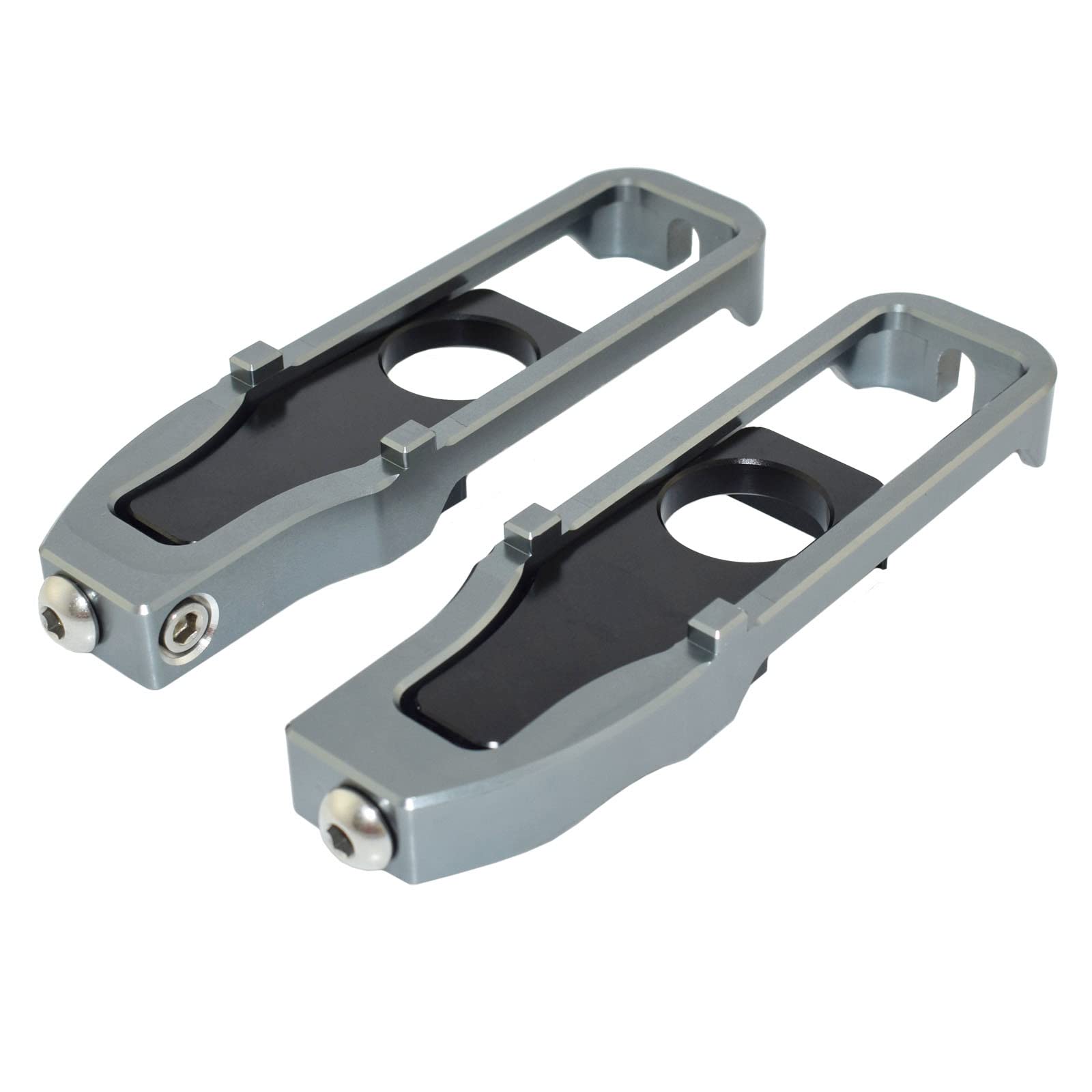 Ajusteur de Chaîne Ajustement de chaîne de blocs d'essieu de roue arrière de moto adapté pour Yamaha YZF R6 adapté pour YZF-R6 RJ27 2017-2021 Tendeur de Chaîne de Réglage de | Red