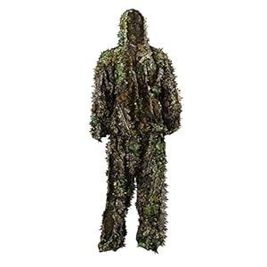 Zicac Outdoor Camo Ghillie Suit 3D Leafy Camouflage Clothing Jungle Woodland Hunting