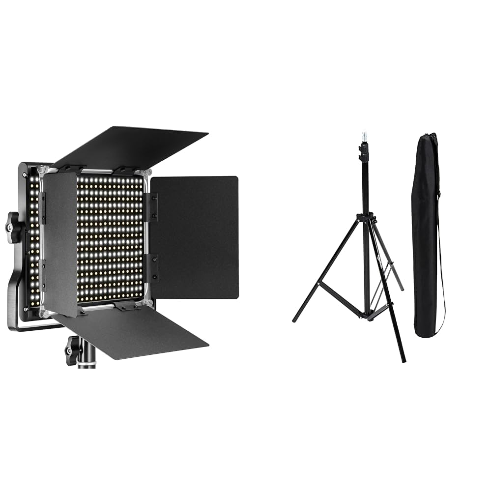 Panel de luz led bicolor Neewer 660 con soporte de iluminación de aluminio 8